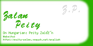 zalan peity business card